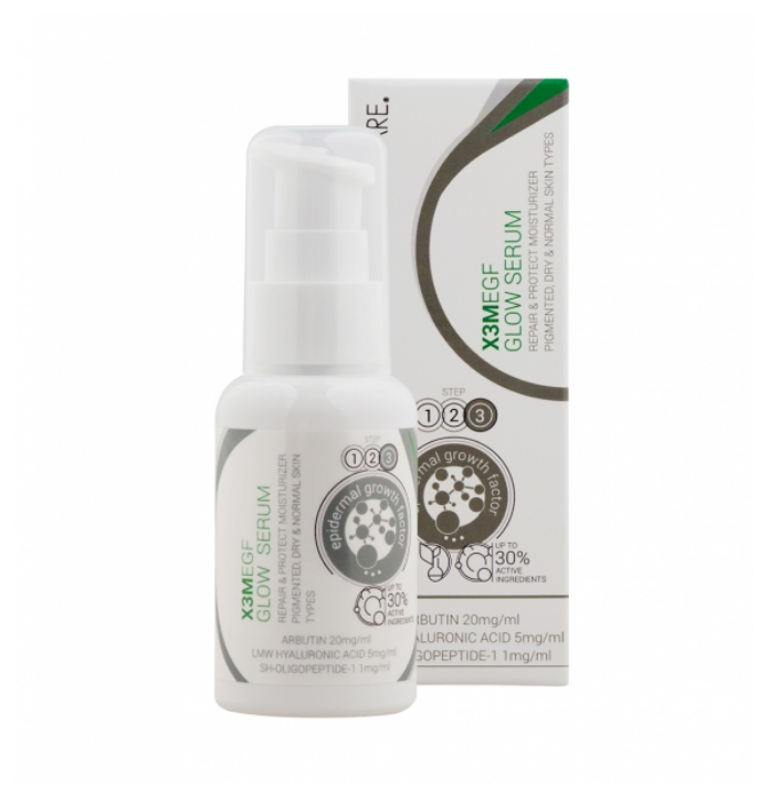 EGF EXTRA GLOW Serumas prieš odos senėjimą, antipigmentinis poveikis, 50 ml - Odiste