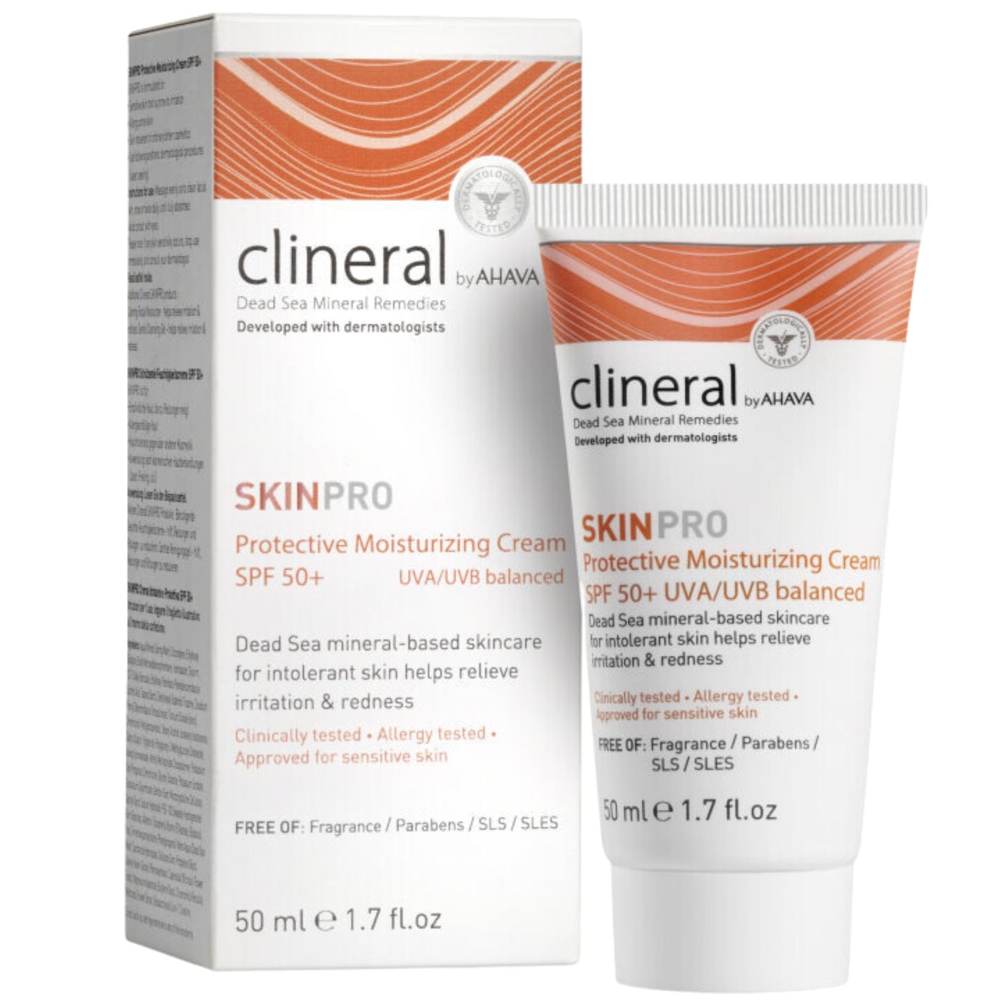 AHAVA CLINERAL SKINPRO APSAUGINIS DRĖKINAMASIS KREMAS SPF 50, 50 ML - Odiste