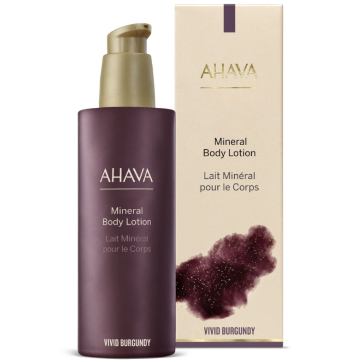 AHAVA MINERAL VIVID BURGUNDY KŪNO LOSJONAS, 250 ML - Odiste