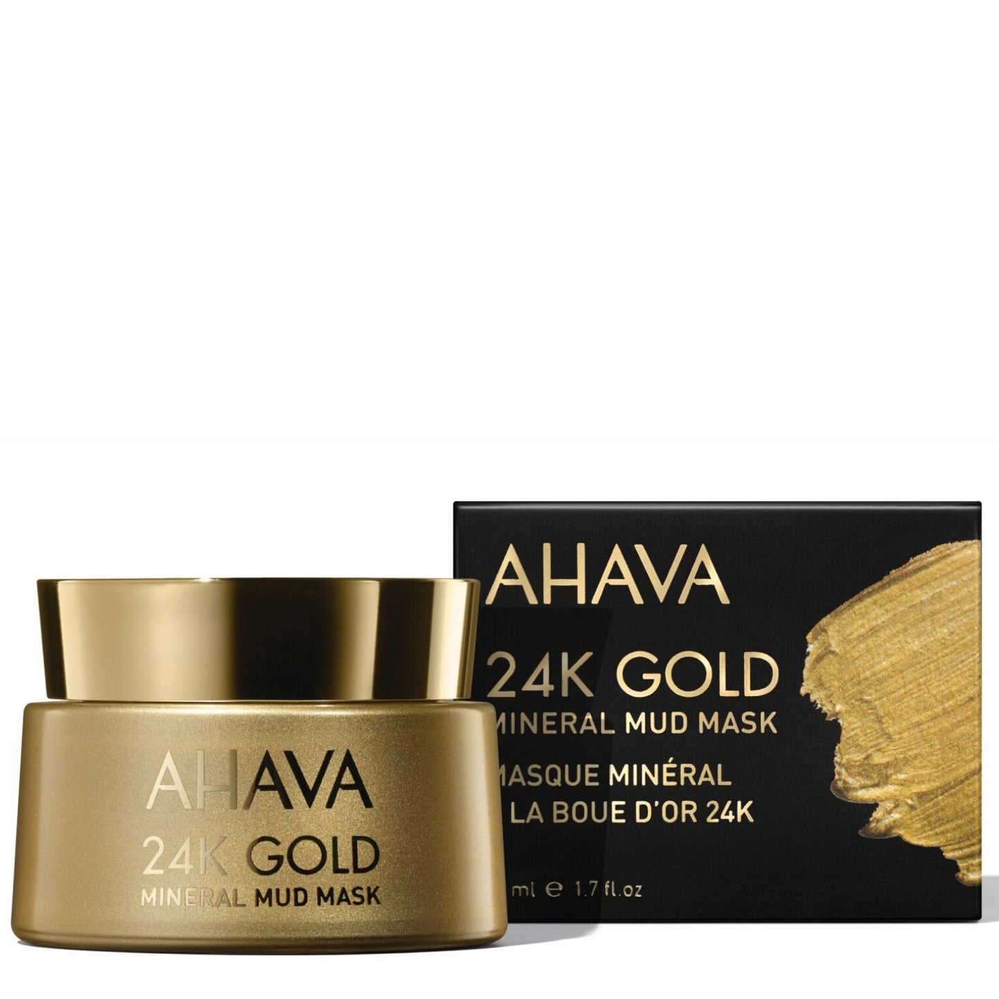 AHAVA MINERAL MUD 24K AUKSO MINERALINĖ PURVO KAUKĖ, 50 ml - Odiste