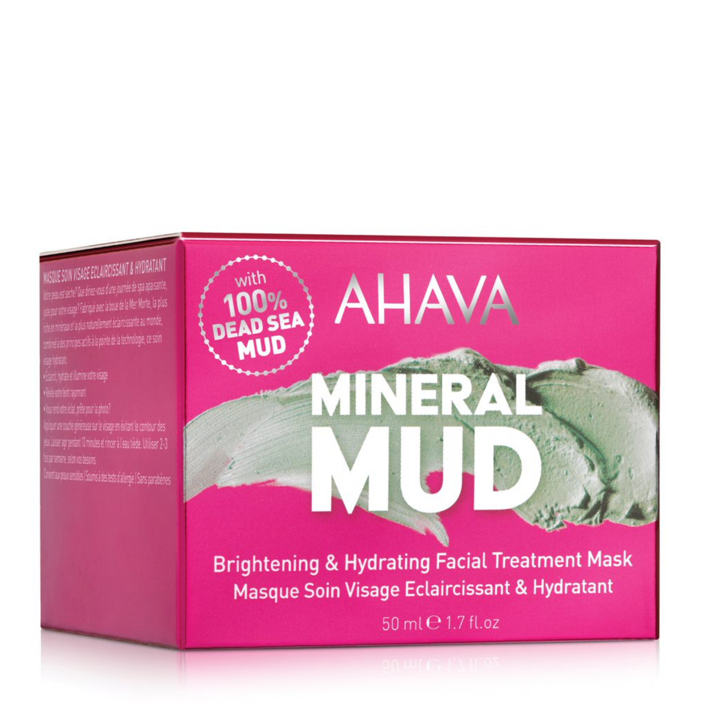AHAVA MINERAL MUD ŠVIESINAMOJI IR DRĖKINAMOJI VEIDO KAUKĖ, 50 ml - Odiste
