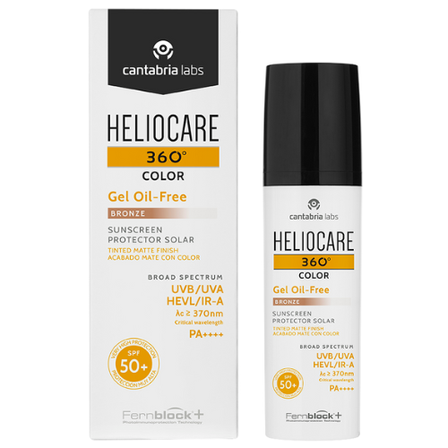 HELIOCARE 360 OIL-FREE APSAUGINIS GELIS NUO SAULĖS SPF50+, 50 ML (Bronze) - Odiste