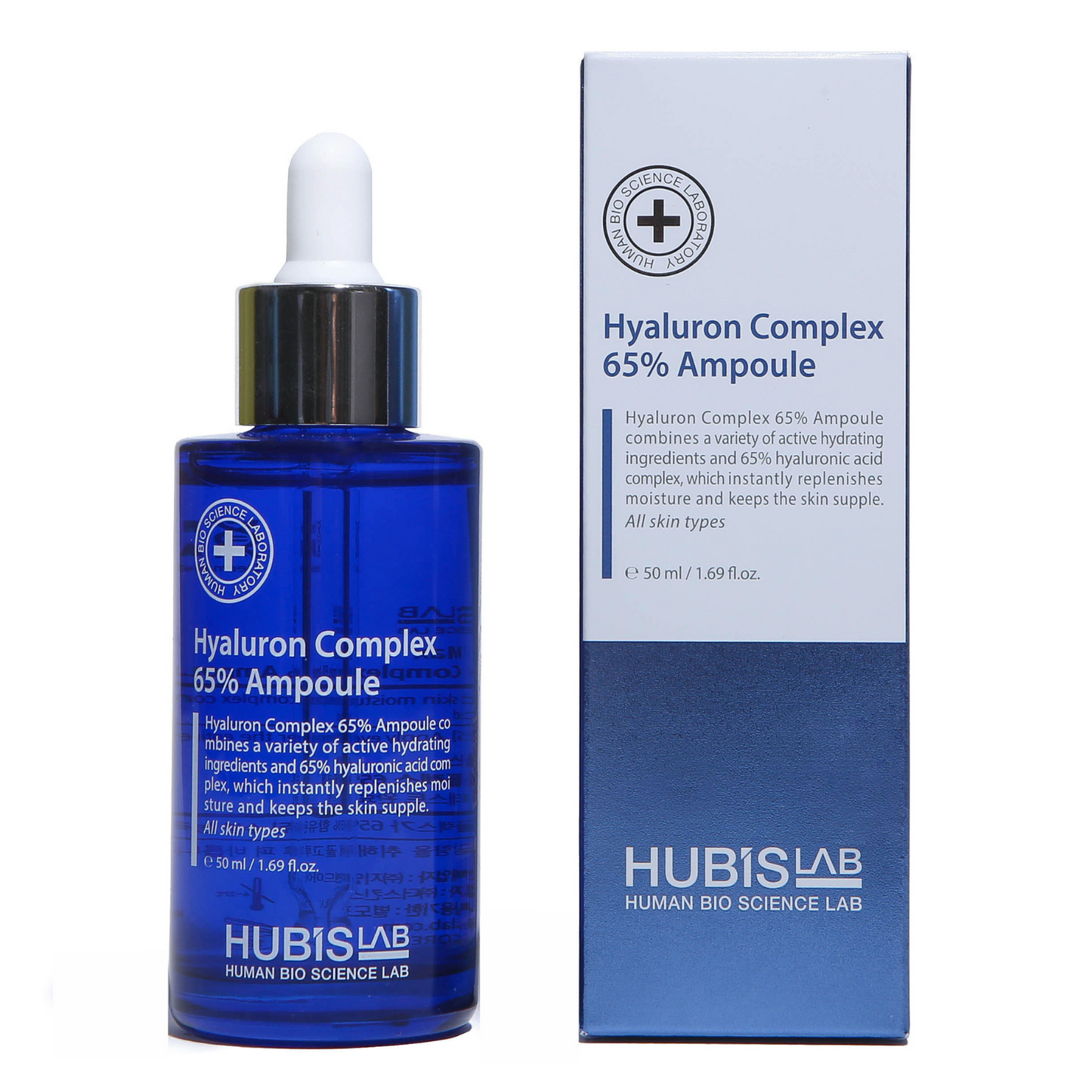 HUBISLAB AMPULĖ SU 65% HIALURONO RŪGŠTIES KOMPLEKSU, 50 ML - Odiste