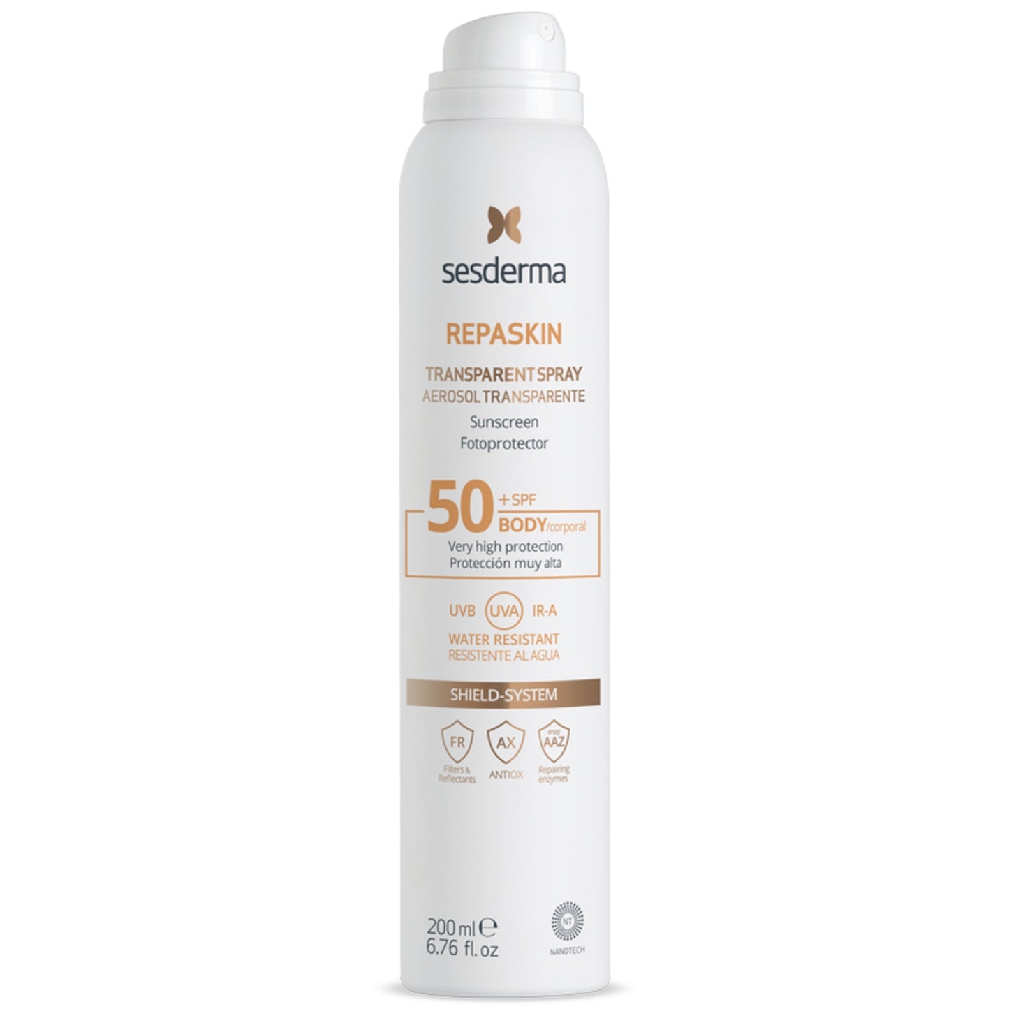 SESDERMA REPASKIN APSAUGINIS PURŠKIKLIS NUO SAULĖS KŪNUI SU SPF 50, 200 ML - Odiste