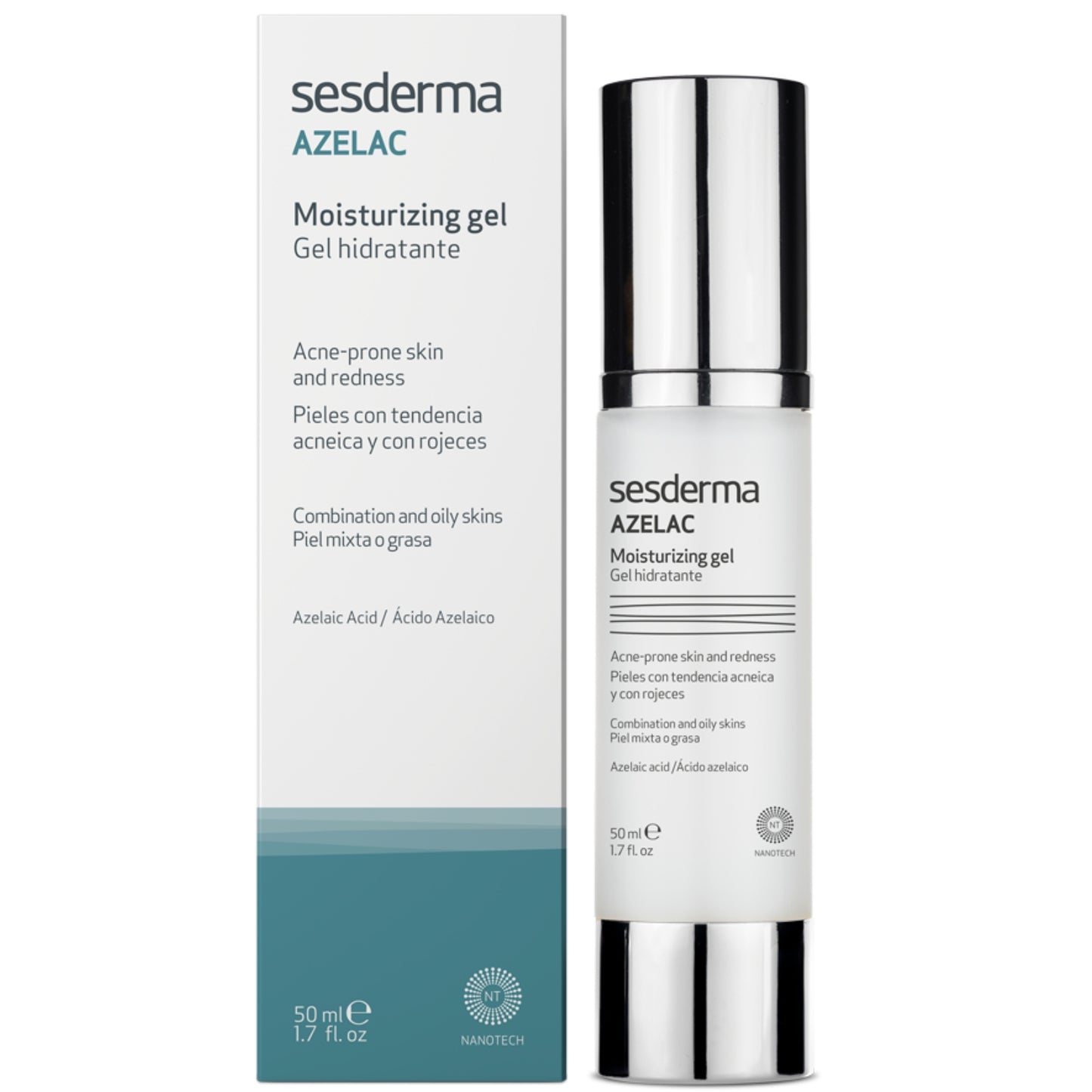 SESDERMA AZELAC RAUDONĮ MAŽINANTIS VEIDO GELIS, 50 ml - Odiste