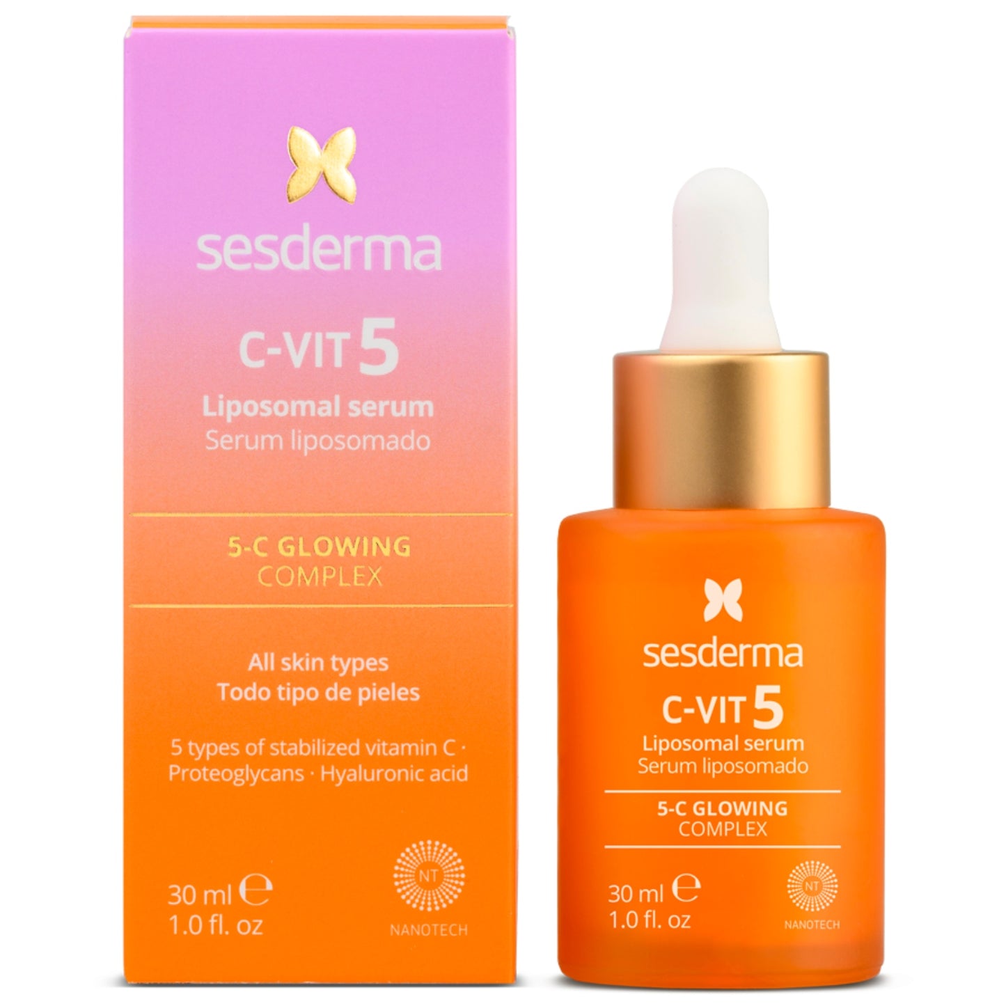SESDERMA C-VIT 5 SKAISTINANTIS LIPOSOMINIS VEIDO SERUMAS, 30 ml - Odiste