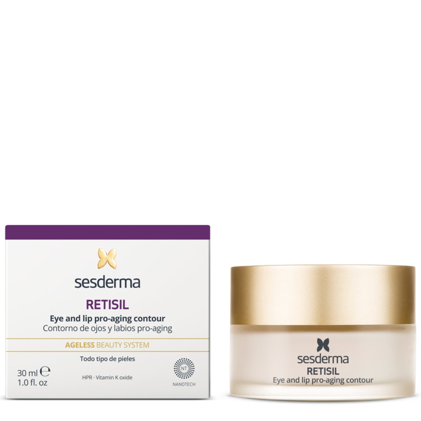 SESDERMA RETISIL PRO-AGING AKIŲ IR LŪPŲ KONTŪRO KREMAS, 30 ML - Odiste