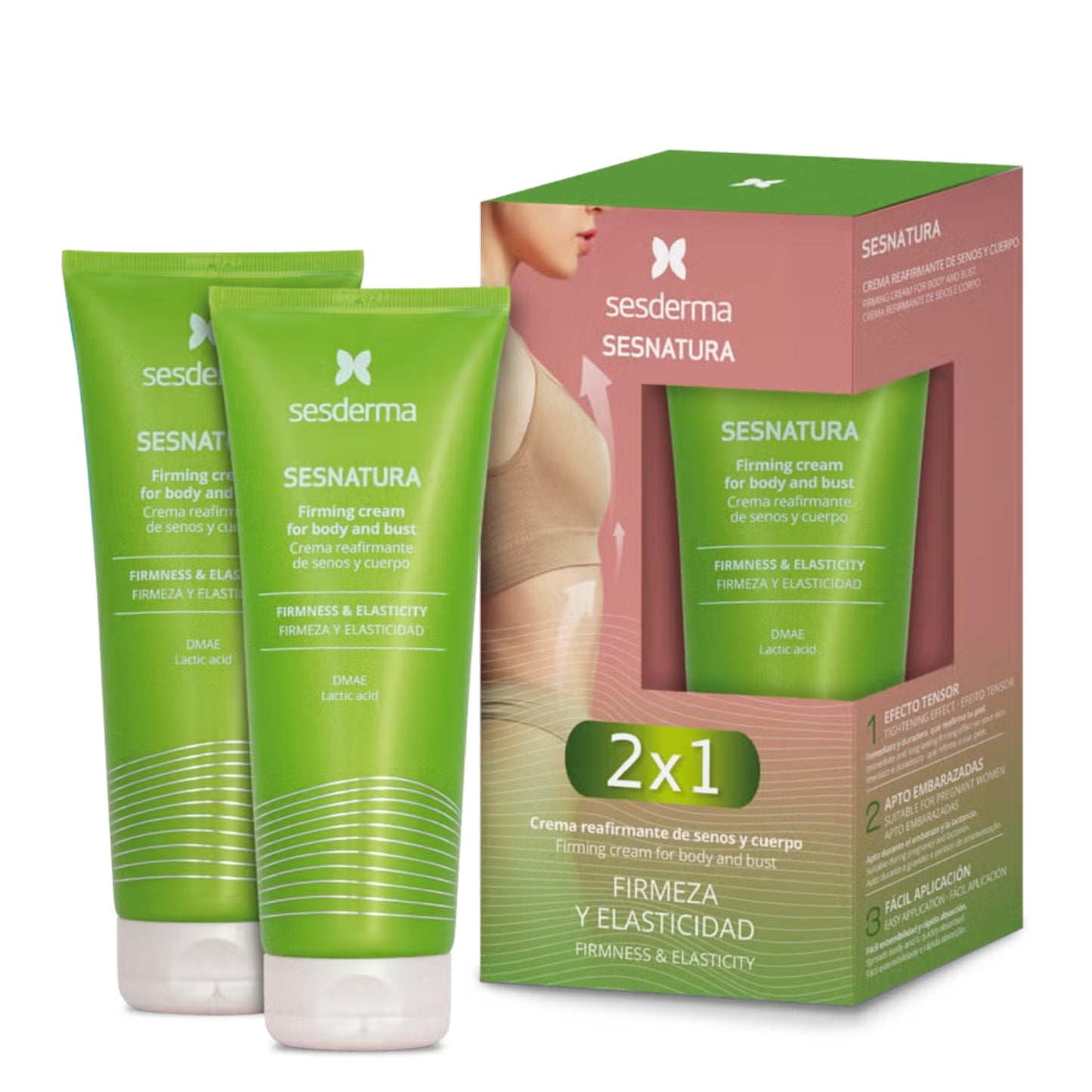 SESDERMA SESNATURA KŪNO IR KRŪTINĖS KREMŲ RINKINYS ODOS STANGRINIMUI, 2x200 ml - Odiste