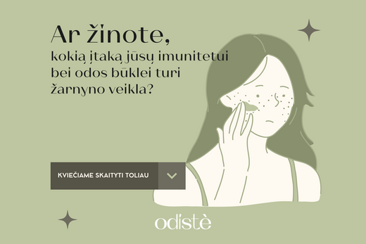 Kokią įtaką jūsų imunitetui bei odos būklei turi žarnyno veikla? - Odiste