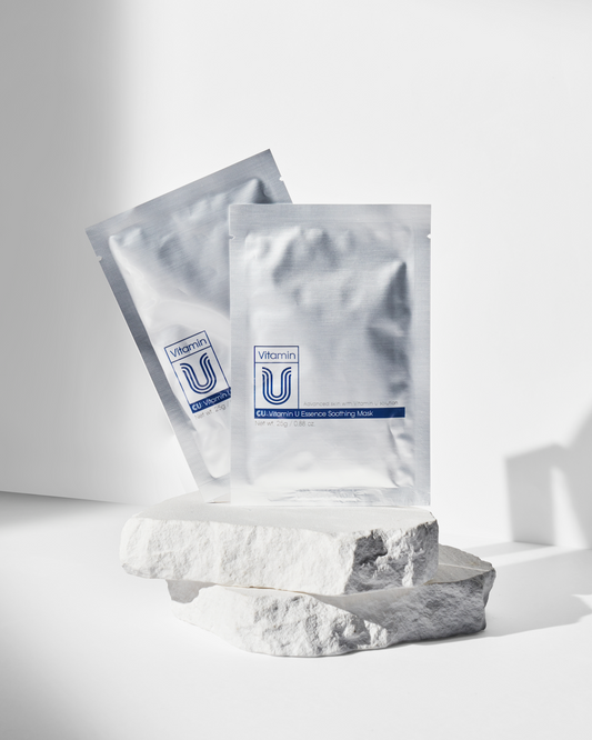 CUSKIN maitinamoji, raminamoji lakštinė veido kaukė su vitaminu U, visiems odos tipams, 1 vnt