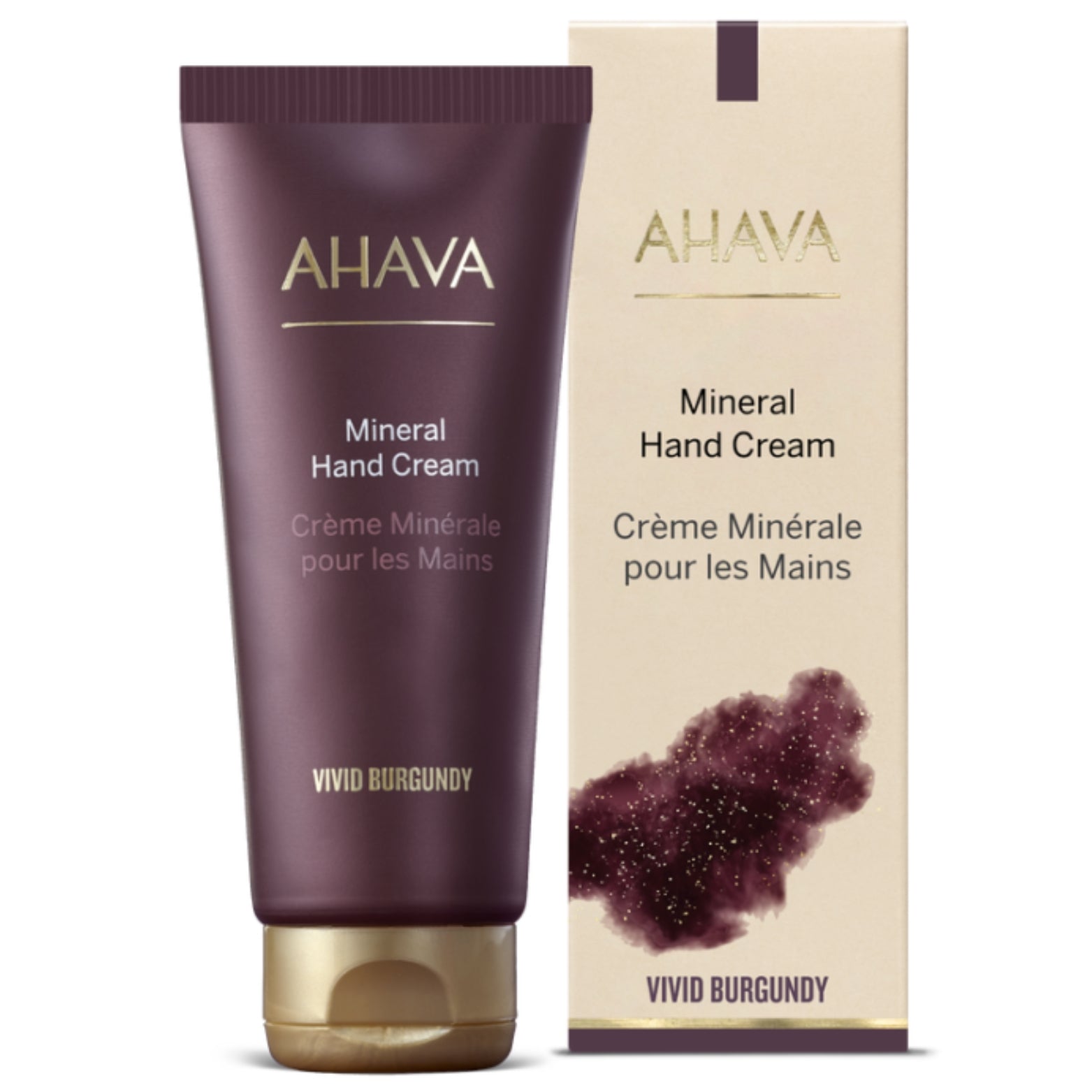 AHAVA MINERAL VIVID BURGUNDY RANKŲ KREMAS, 100 ML - Odiste