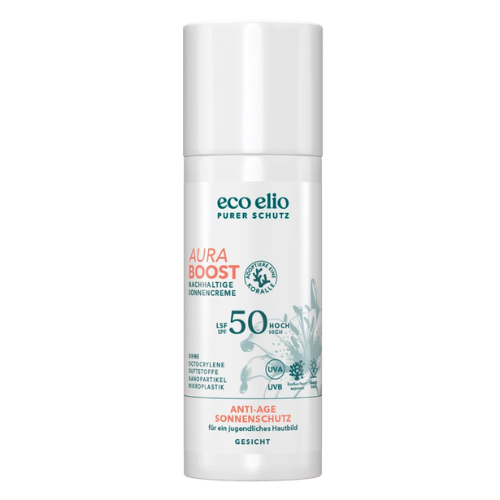 ECO ELIO AURA BOOST ANTI-AGE KREMAS NUO SAULĖS SPF 50, 50 ML