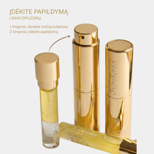 PAPILDYMAS Apsauginė UV dulksna dozatoriui TOUCH UP MIST SPF50, 8ml