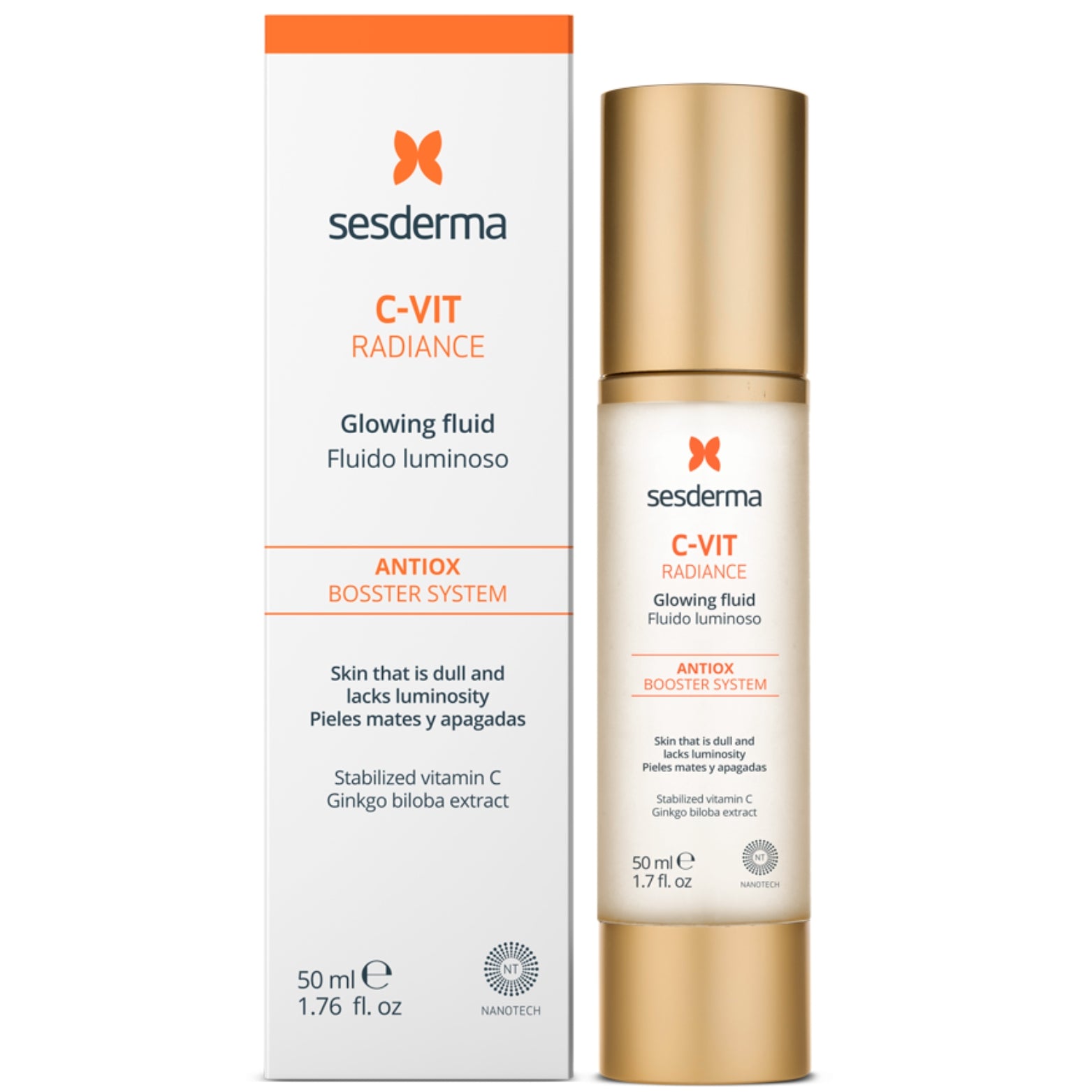 SESDERMA C-VIT ŠVYTĖJIMO SUTEIKIANTIS FLUIDAS, 50 ml - Odiste