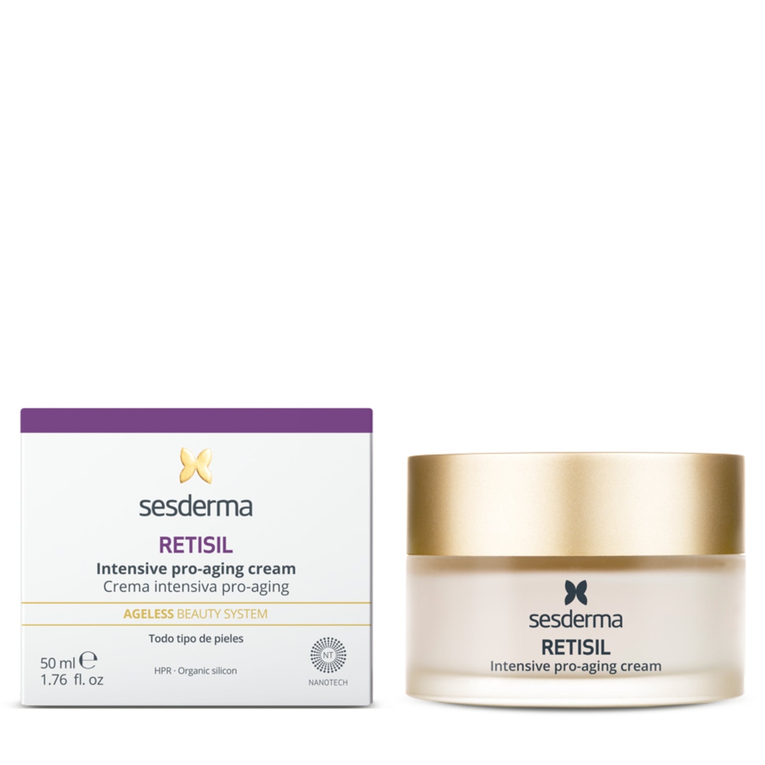 SESDERMA RETISIL INTENSIVE PRO-AGING VEIDO KREMAS, 50 ML - Odiste