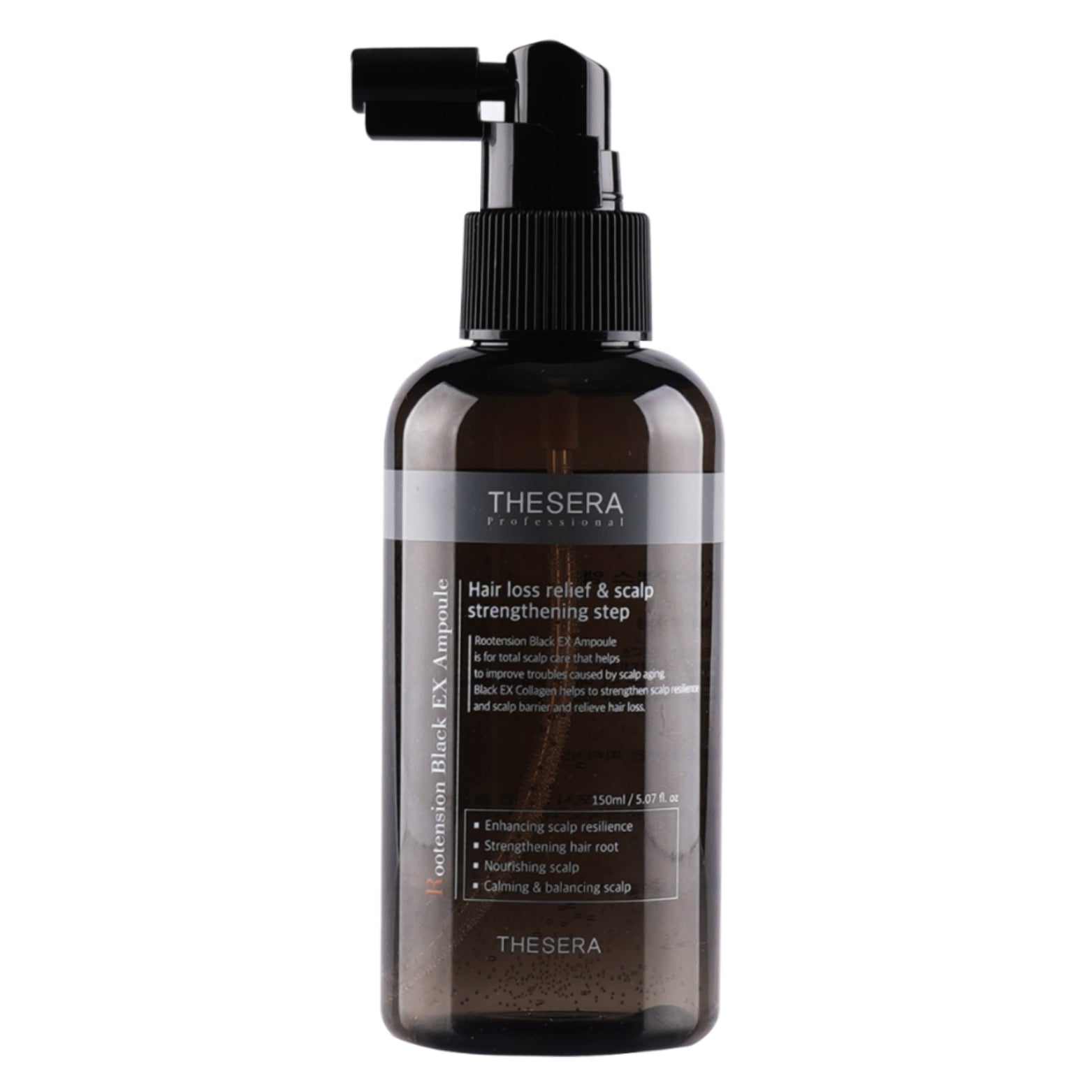THESERA ROOTENSION BLACK EX PURŠKIAMAS SERUMAS, 150 ML - Odiste