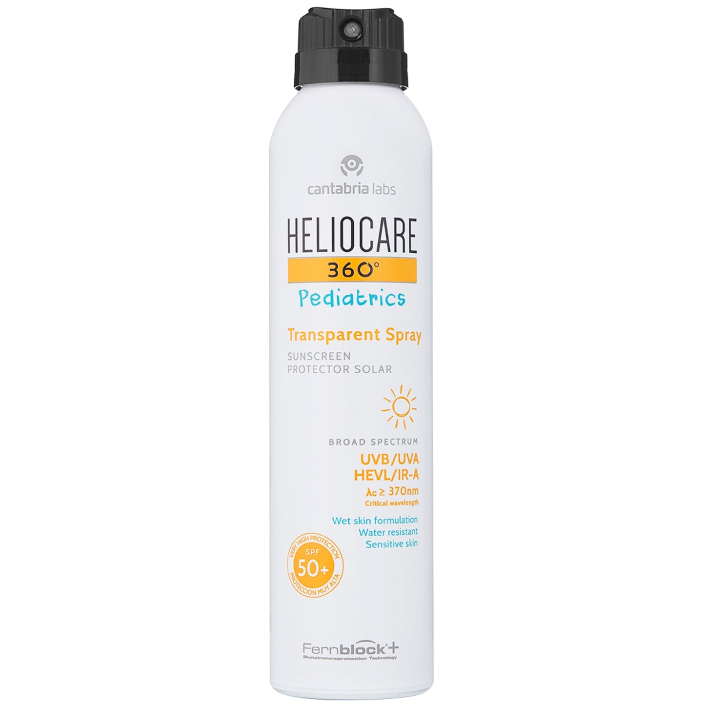 HELIOCARE 360 PEDIATRICS TRANSPARENT PURŠKIAMA APSAUGA NUO SAULĖS VAIKAMS SPF50+, 200 ML - Odiste
