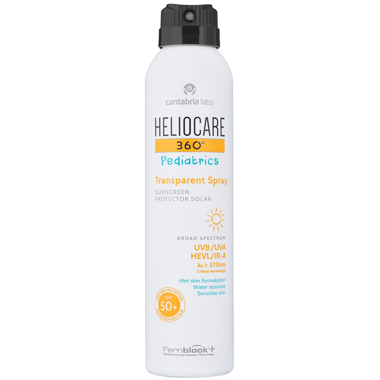 HELIOCARE 360 PEDIATRICS TRANSPARENT PURŠKIAMA APSAUGA NUO SAULĖS VAIKAMS SPF50+, 200 ML - Odiste