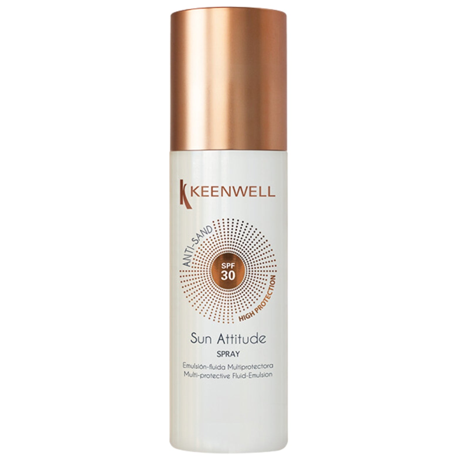 KEENWELL SUN ATTITUDE APSAUGINĖ, ĮDEGĮ SKATINANTI FLUIDINĖ EMULSIJA KŪNUI SPF 30, 150 ml - Odiste