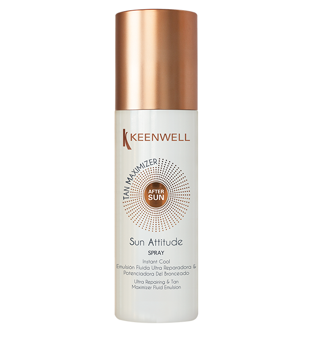 KEENWELL SUN ATTITUDE VĖSINANTI, ATSTATANTI, ĮDEGĮ PRAILGINANTI FLUIDINĖ EMULSIJA PO SAULĖS VONIŲ, 150 ml - Odiste
